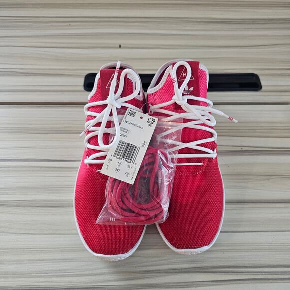 Adidas Pharell Williams Red Athletic Sneakers Shoes Size 6 - Picture 5 of 10